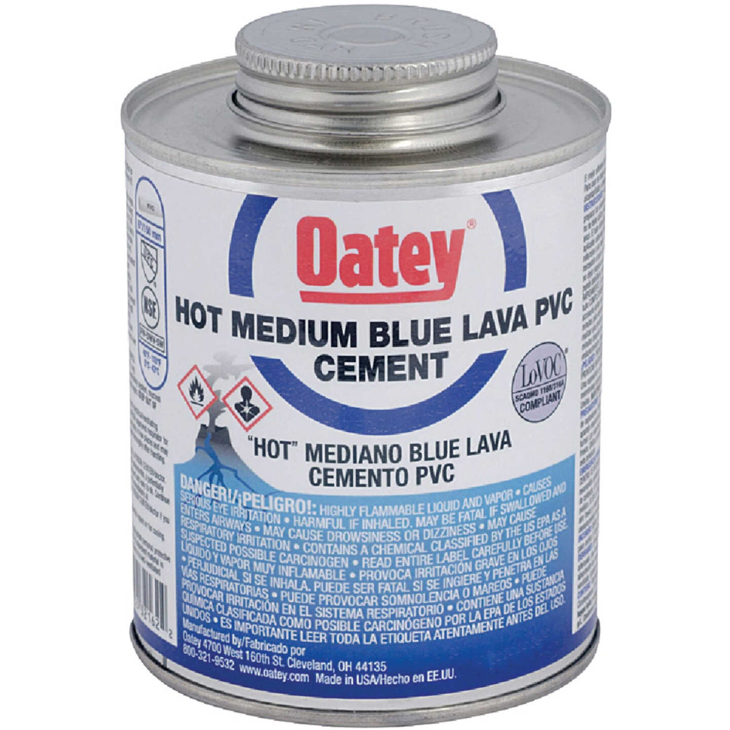 Oatey 8 Oz. Medium Bodied Blue Lava PVC Cement Image 1