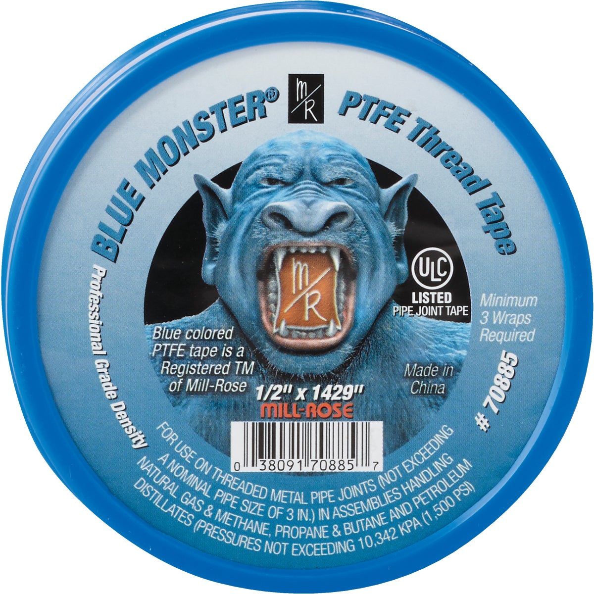 BLUE MONSTER 1/2 In. x 1429 In. Blue Thread Seal Tape Image 2