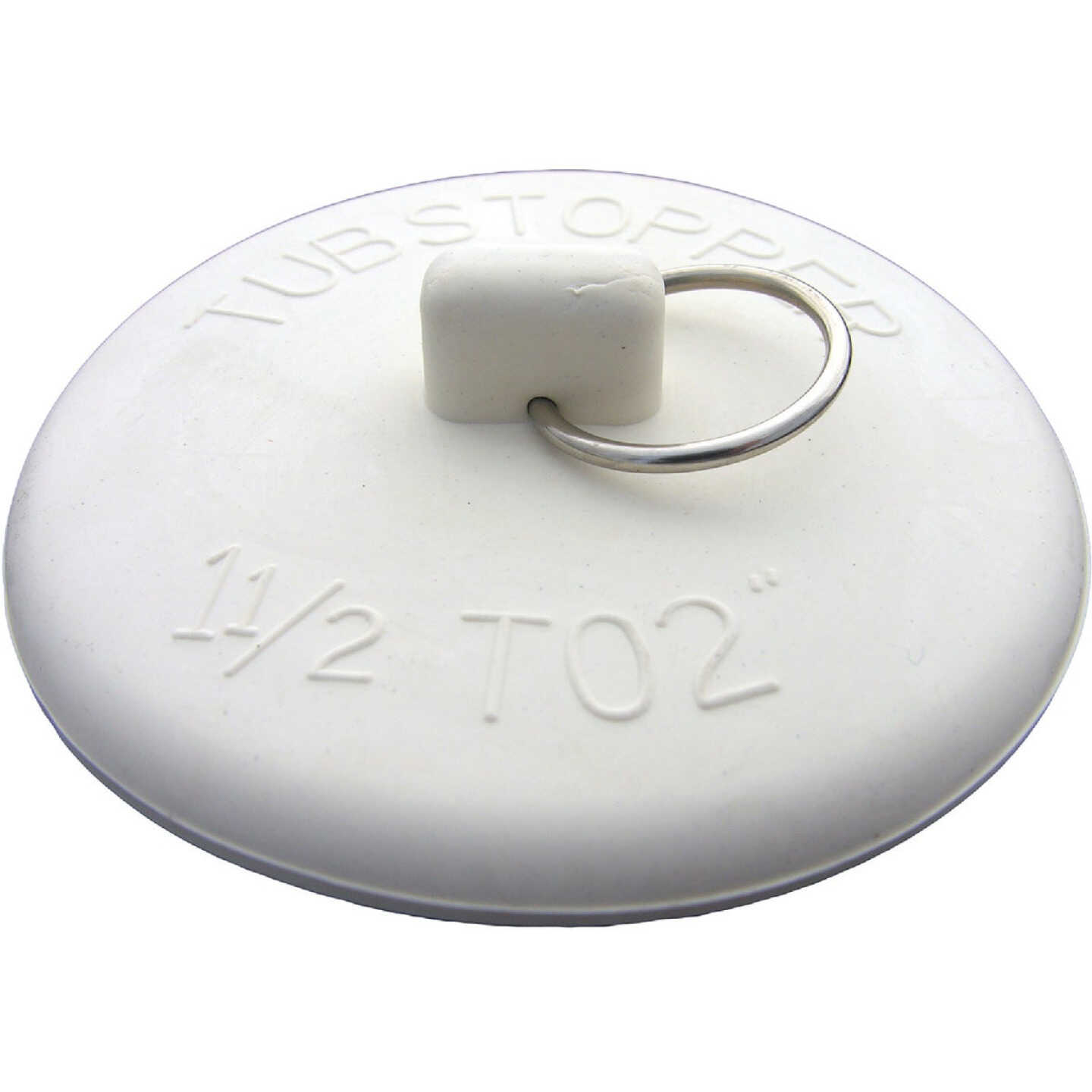 Lasco 1-1/2 In. to 2 In. White Ruber Bathtub Drain Stopper Image 1