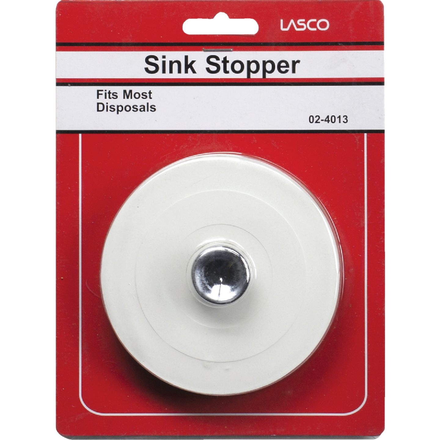 Lasco 4-1/8 In. Dia. White Rubber Disposer Stopper Image 2