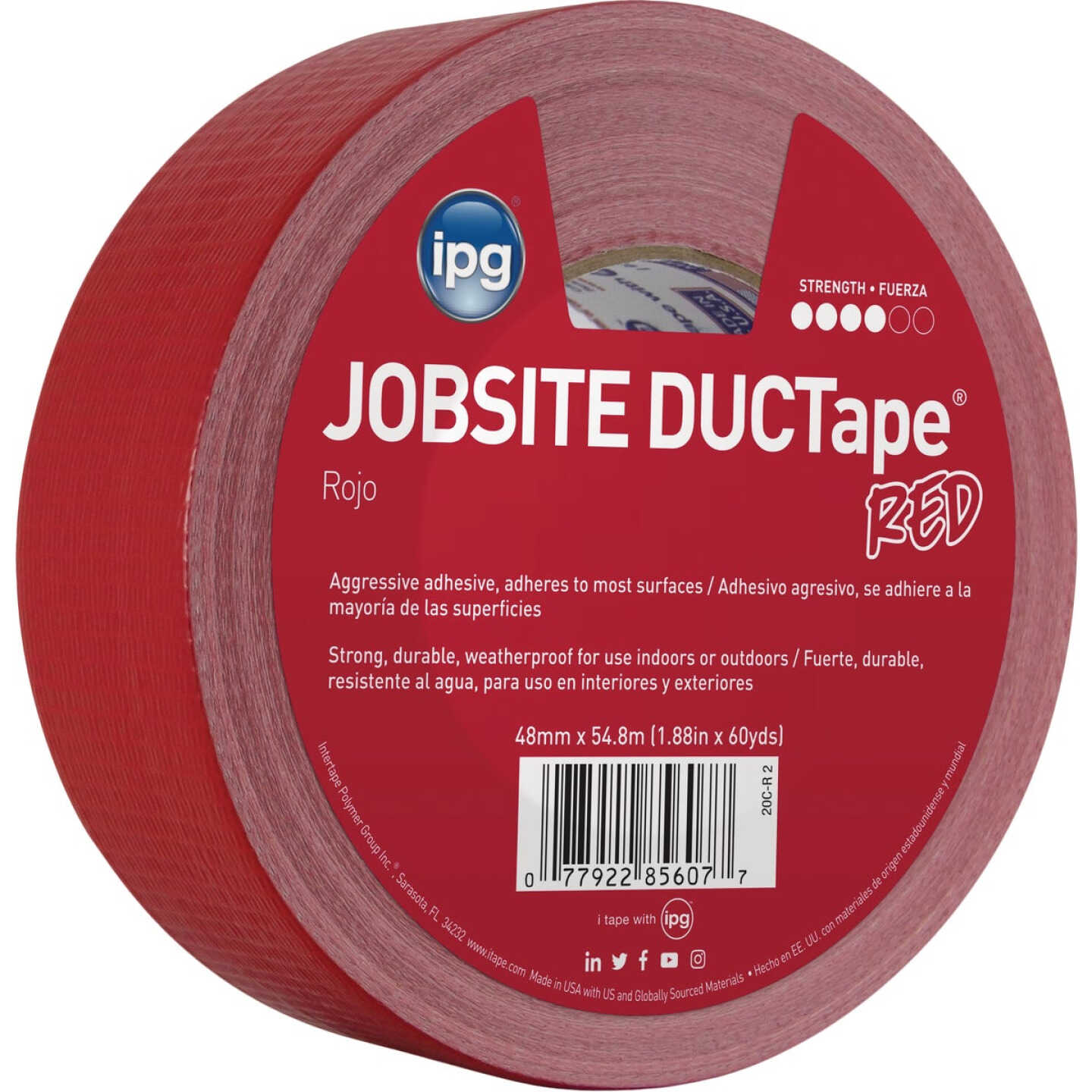 Intertape DUCTape 1.88 In. x 60 Yd. General Purpose Duct Tape, Red Image 1