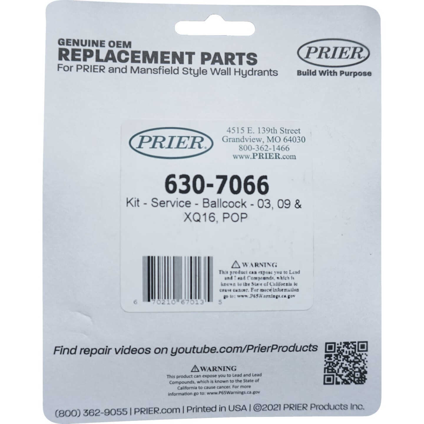 Prier Ballcock Service Kit Replacement Parts Image 2