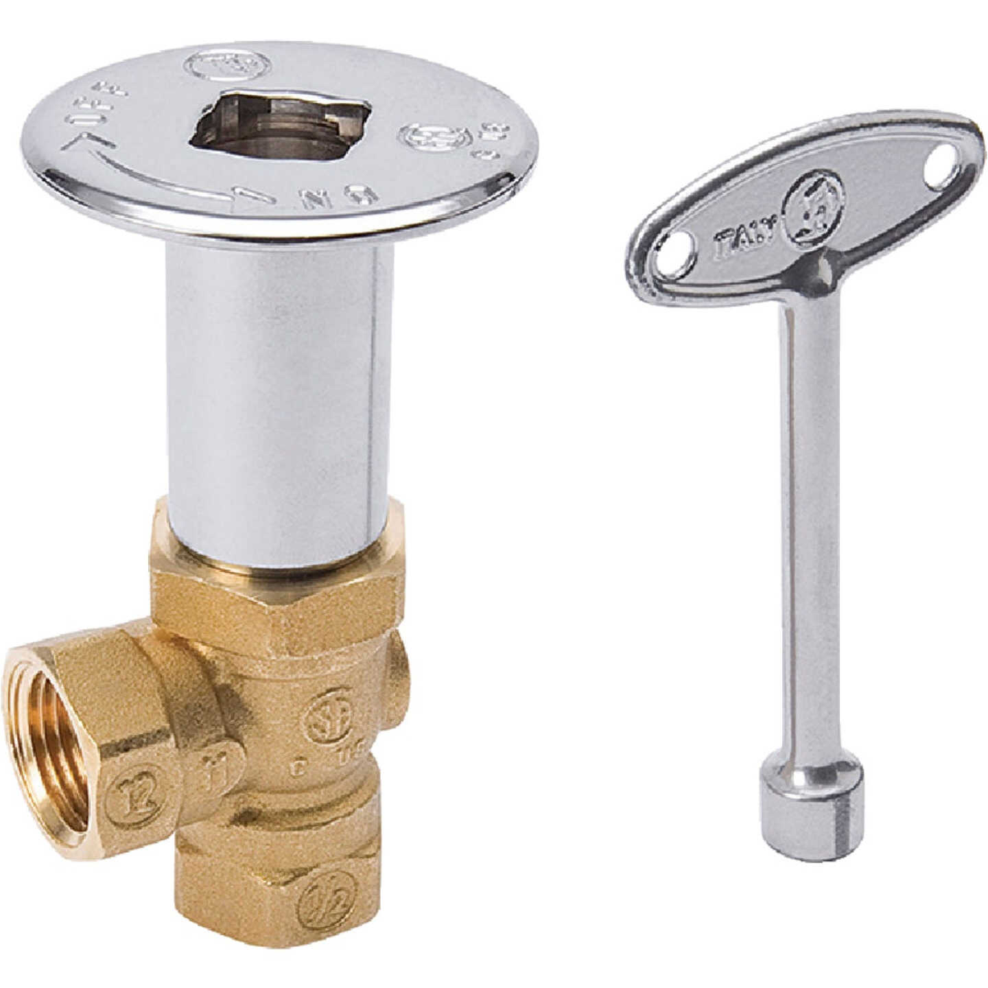 ProLine Angle Pattern 98,000 BTU Chrome Plated Brass Log Lighter Gas Valve Image 1
