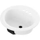 Bootz Laurel Round Drop-In Bathroom Sink in White Image 1