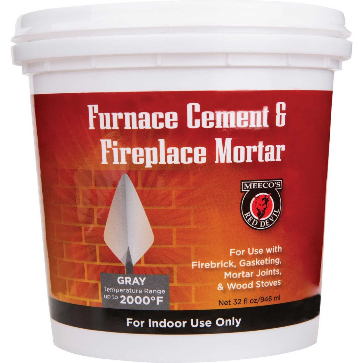 Meeco's Red Devil 1 Qt. Gray Furnace Cement & Fireplace Mortar Image 1
