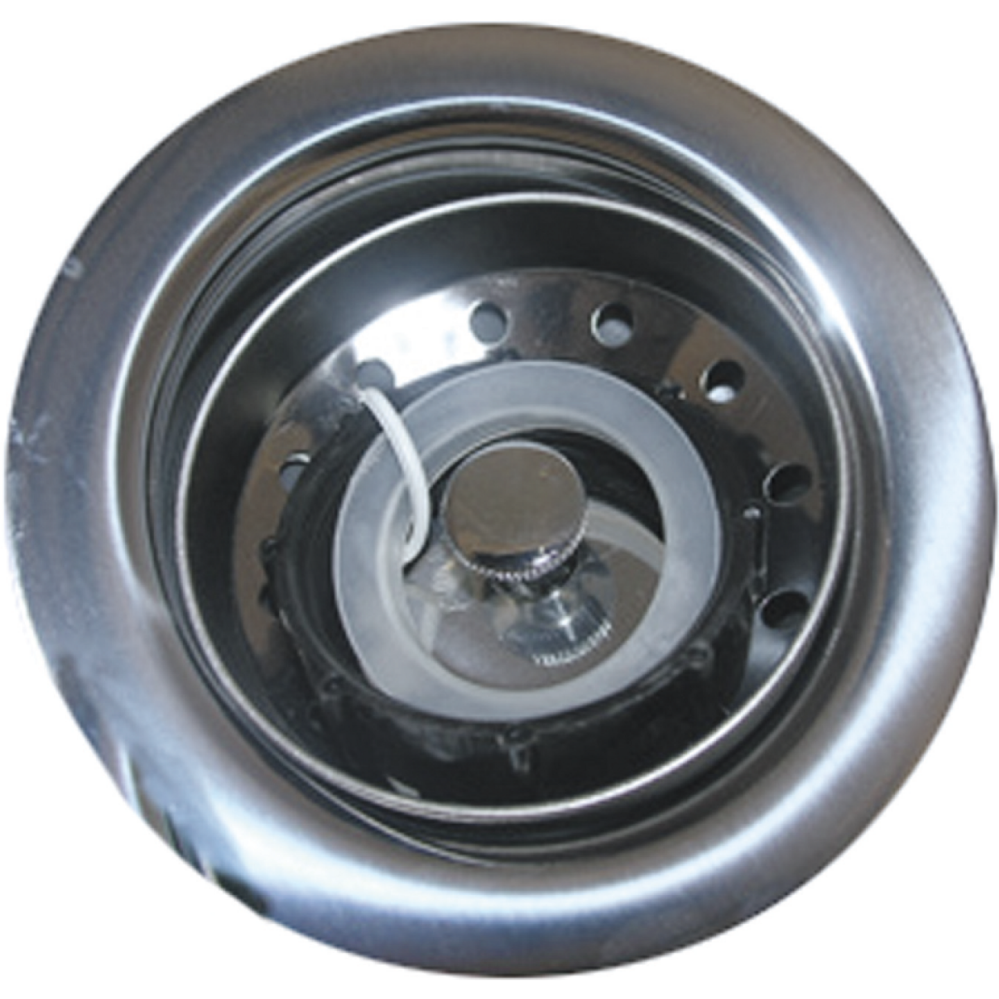 Lasco 3-1/2 In. Chrome Plated Plastic Body Duo Basket Strainer Assembly Image 1