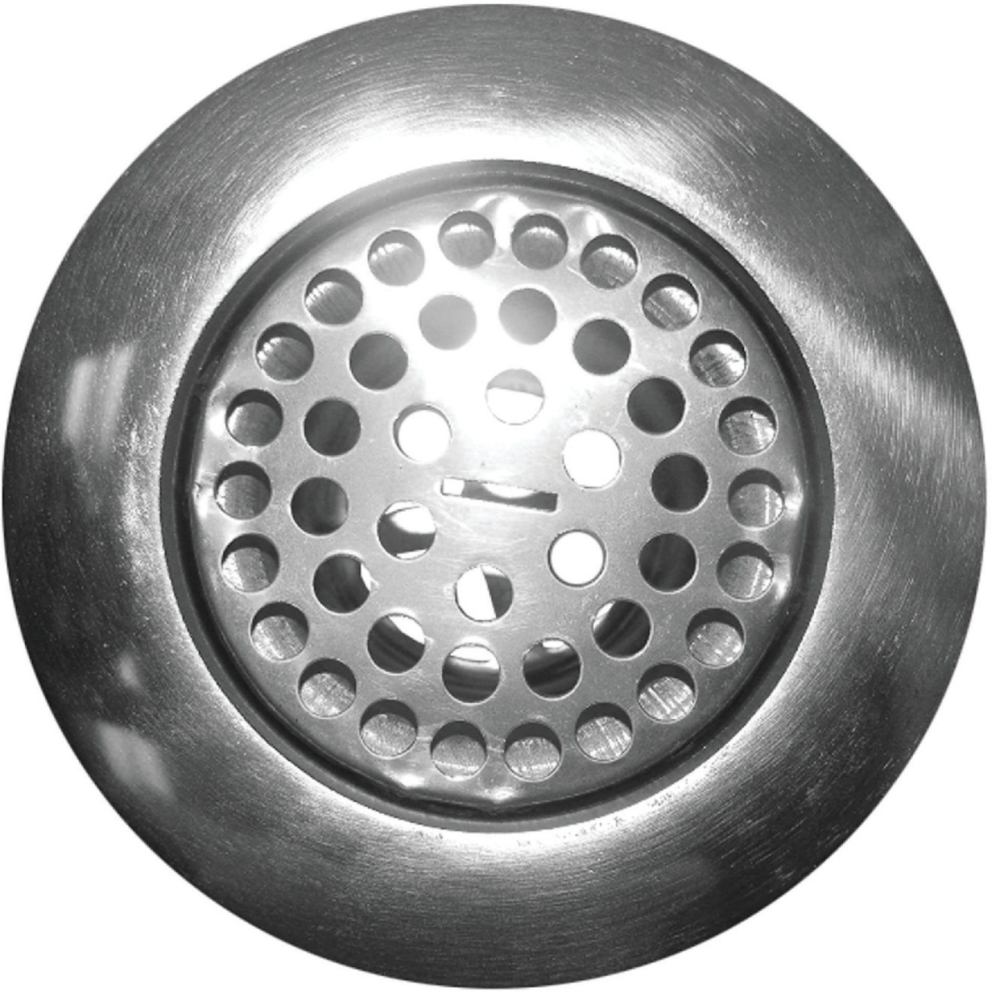 Lasco 3-1/2 In. Opening Chrome Plated Stainless Steel Flat Top Strainer Assembly Image 1