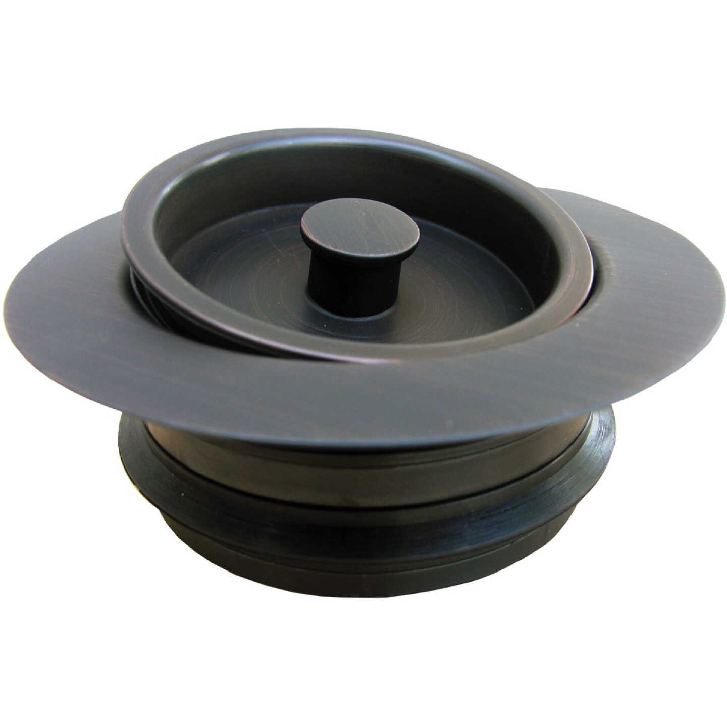 Lasco Oil Rubbed Bronze PVC Disposer Flange and Stopper Image 1