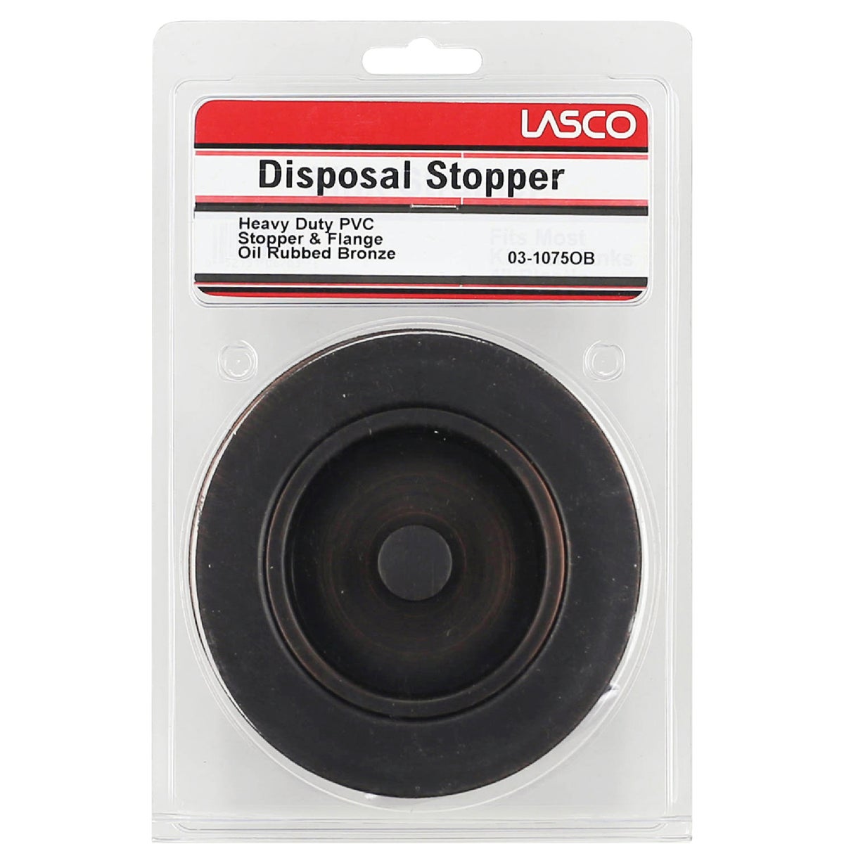 Lasco Oil Rubbed Bronze PVC Disposer Flange and Stopper Image 2