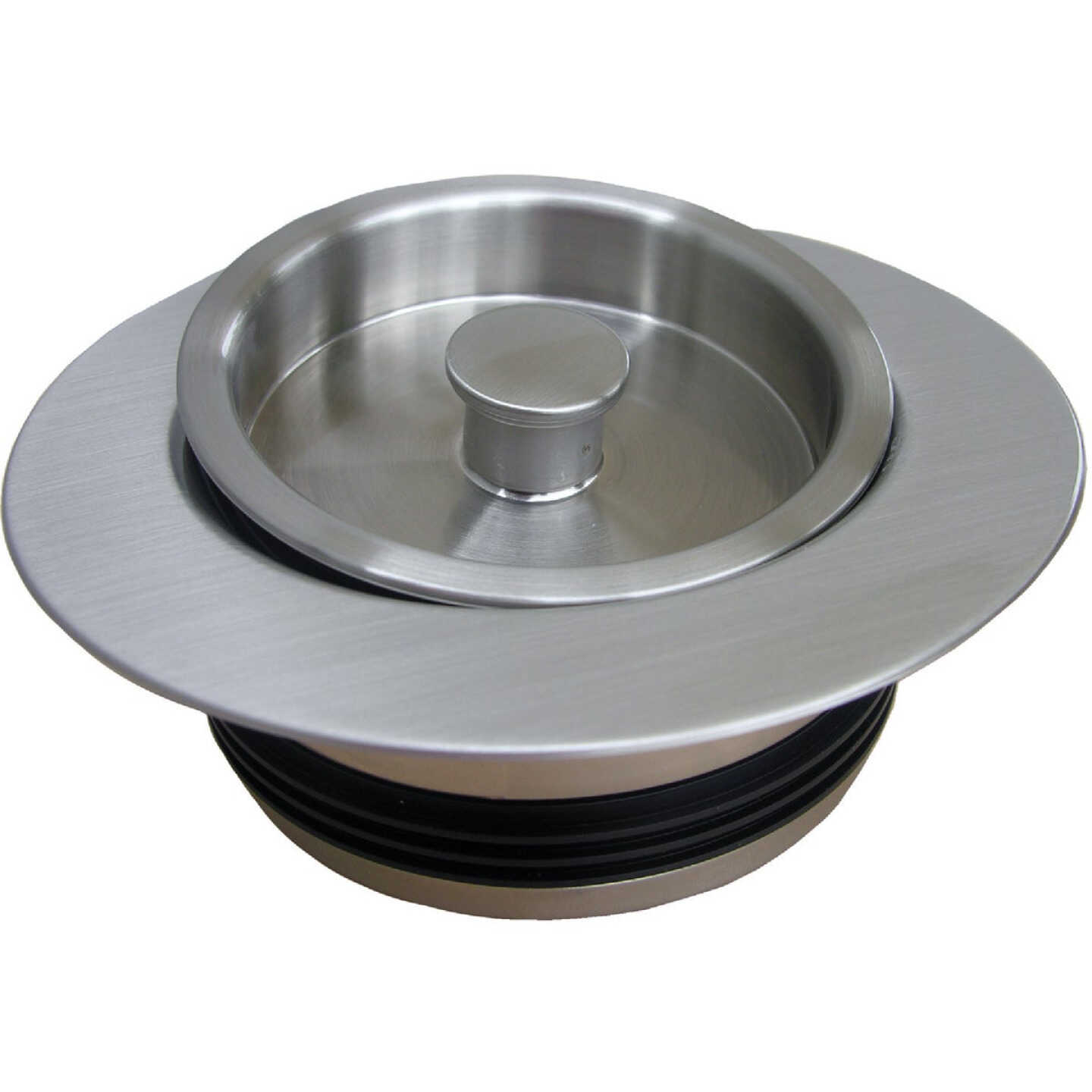 Lasco Satin Nickel PVC Disposer Flange and Stopper Image 1