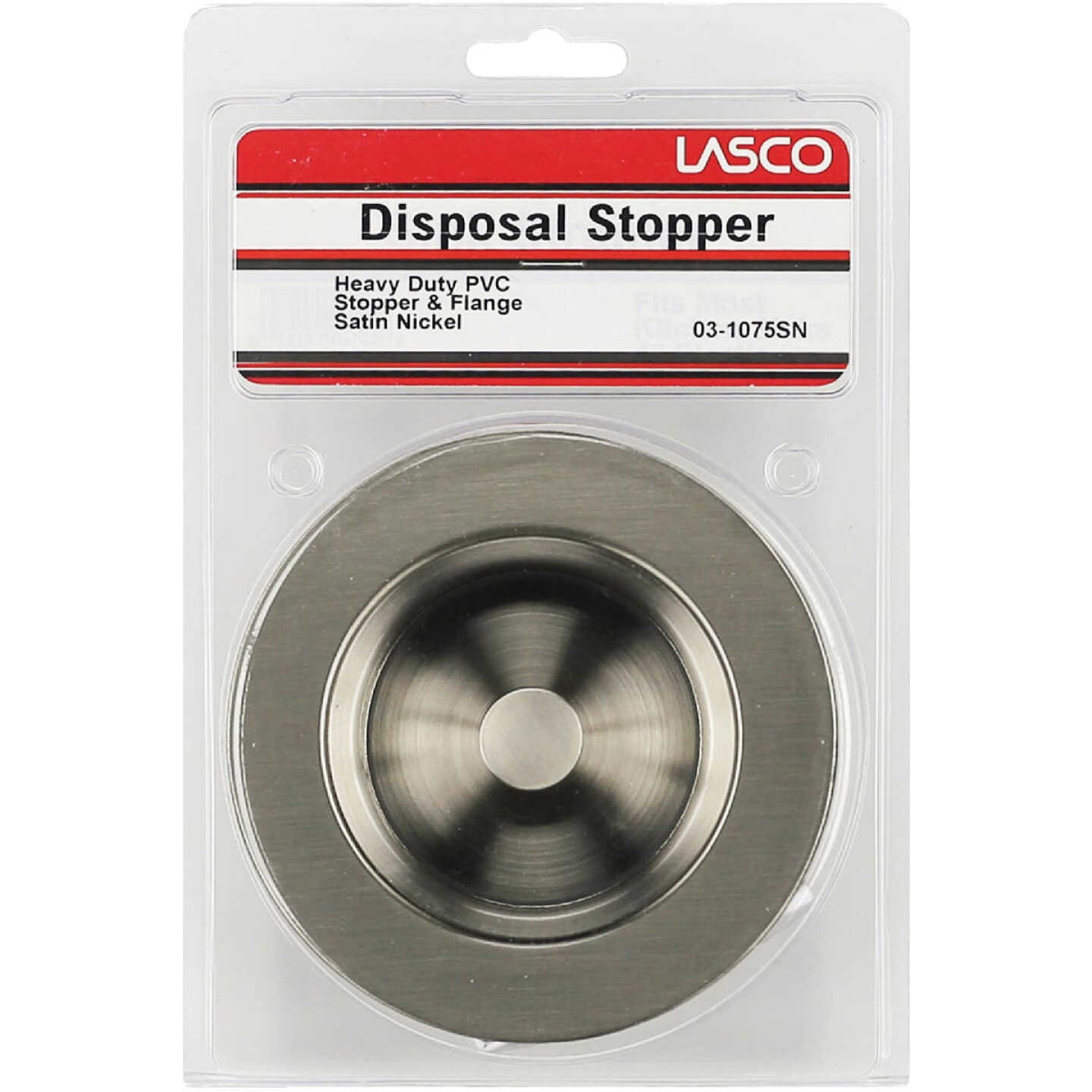 Lasco Satin Nickel PVC Disposer Flange and Stopper Image 2