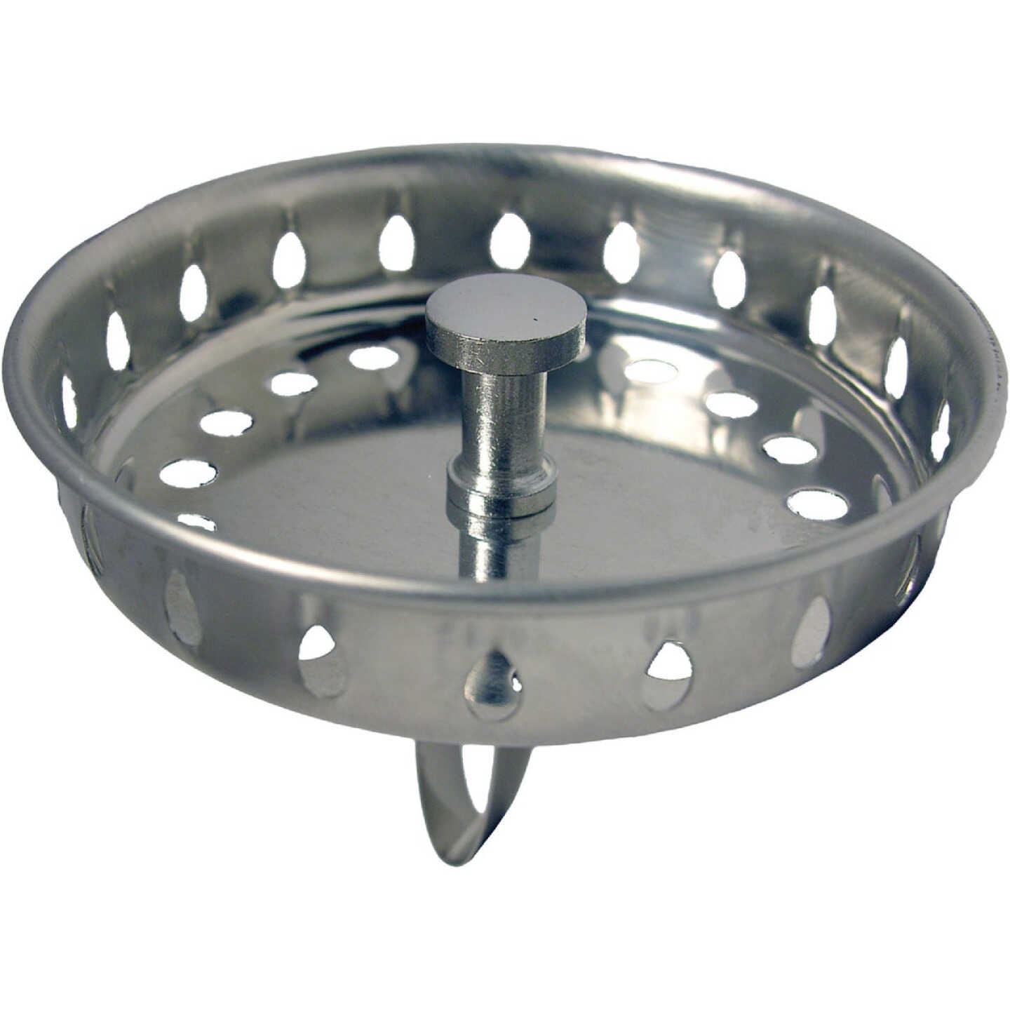 Lasco 3-1/8 In. Chrome Pronged Basket Strainer Stopper Image 1