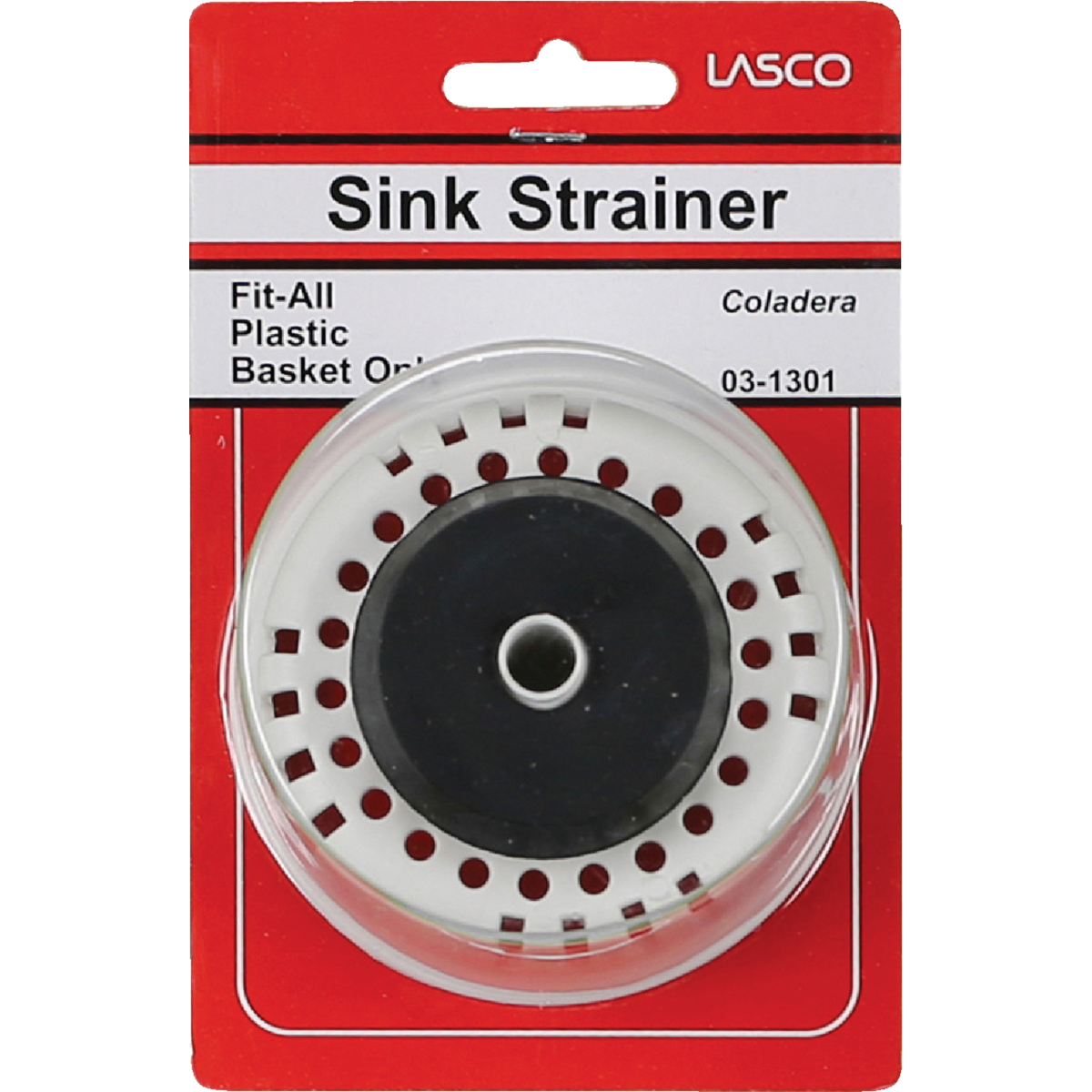 Lasco 3-3/8 In. White Duo Basket Strainer Stopper Image 2