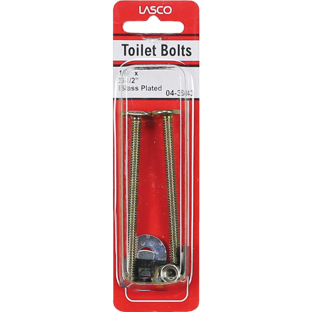 Lasco 1/4 In. x 3-1/4 In. Long Brass Plated Steel Toilet Bolts  Image 2