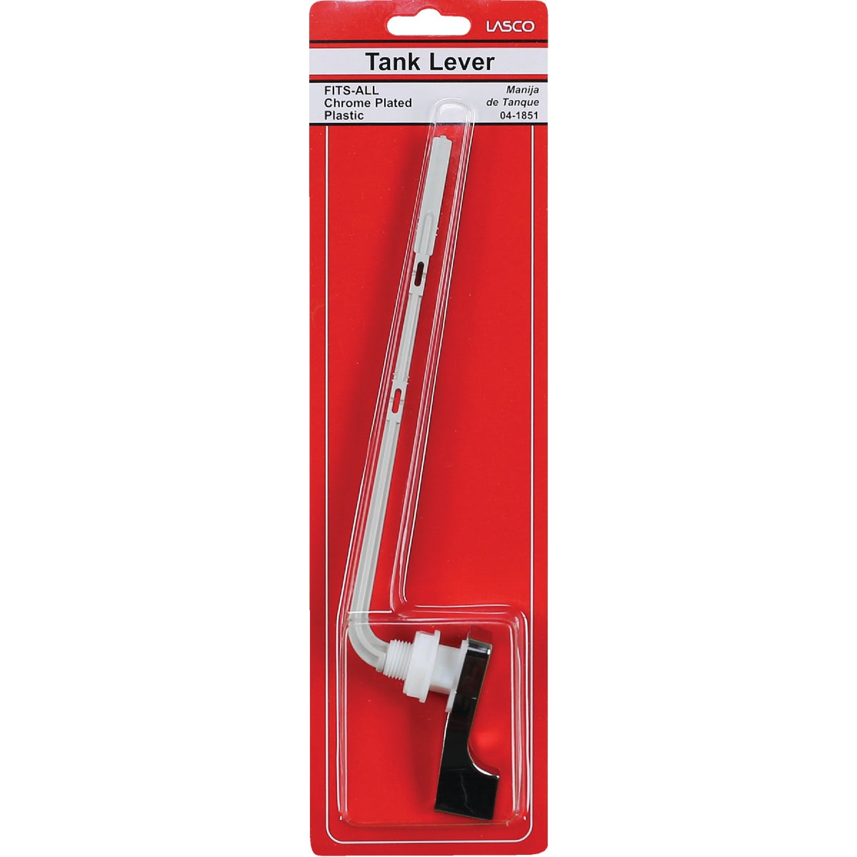 Lasco Universal Fit Chrome Tank Lever with Plastic Arm Image 2