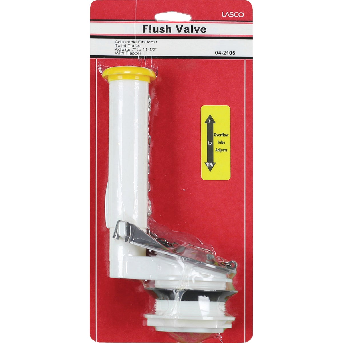 Lasco 2 In. 1.6 GPF Adjustable Flush Valve with Flapper and Chain Image 2