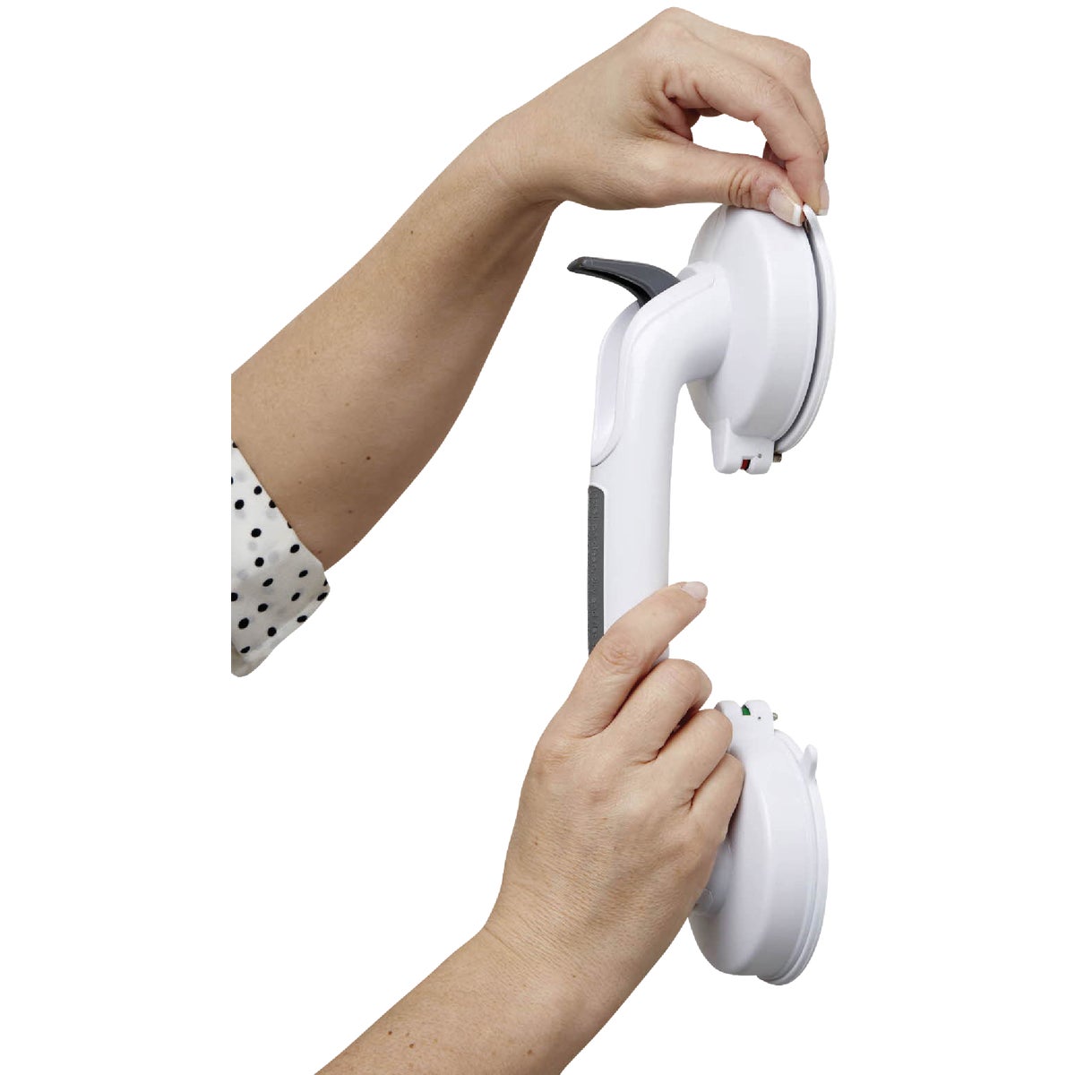 Medline Suction 12 In. Suction Cup Grab Bar, White Image 2