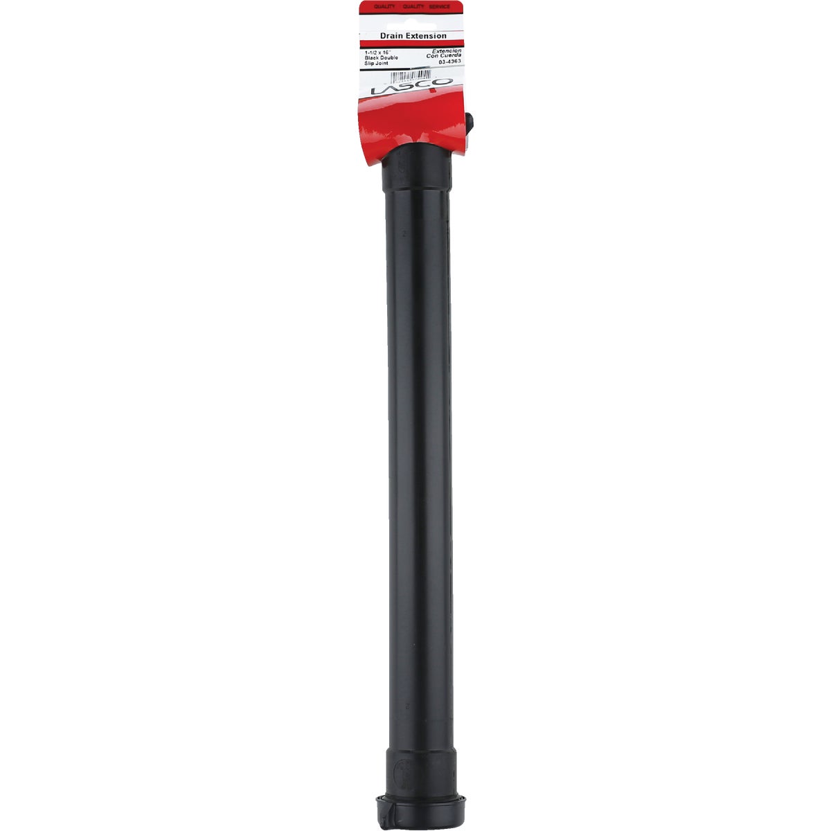 Lasco 1-1/2 In. OD x 16 In. L Black Plastic Double-End Extension Tube Image 2