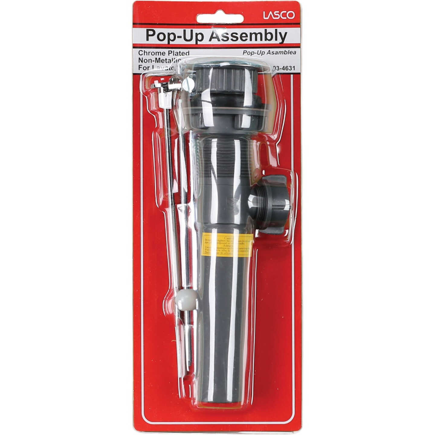 Lasco 1-1/4 In. Chrome-Plated/Plastic Pop-Up Assembly Image 2