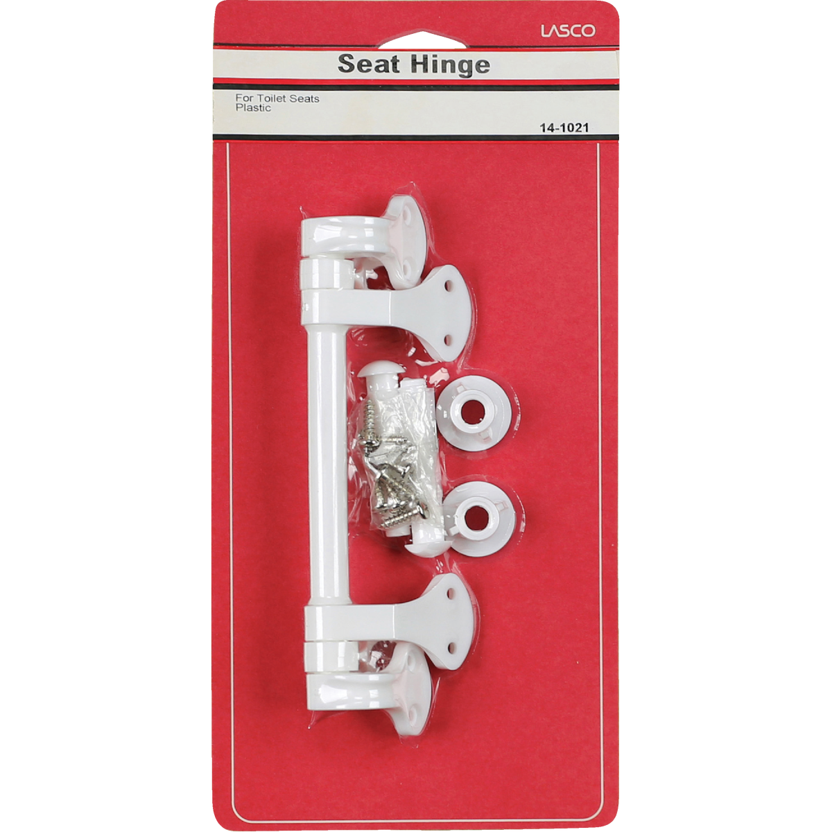 Lasco 3/8" x 2-1/2" White Plastic Toilet Seat Hinge Image 2