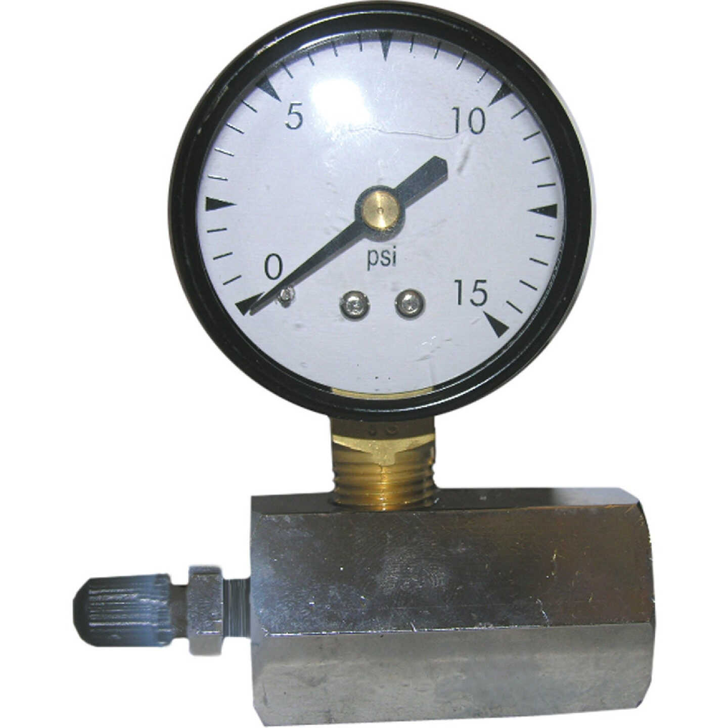 Lasco 3/4 In. FIP 15 PSI Gas Test Gauge Image 1