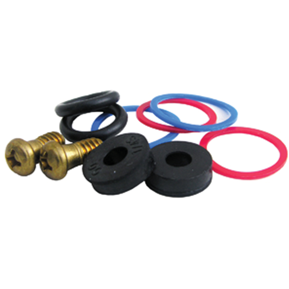 Lasco 10pc PP Stem Repair Kit Rubber, Nylon & Brass Faucet Repair Kit Image 1