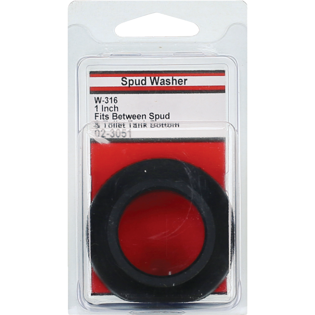 Lasco 1 In. Black Rubber Toilet Spud Flanged Washer  Image 2
