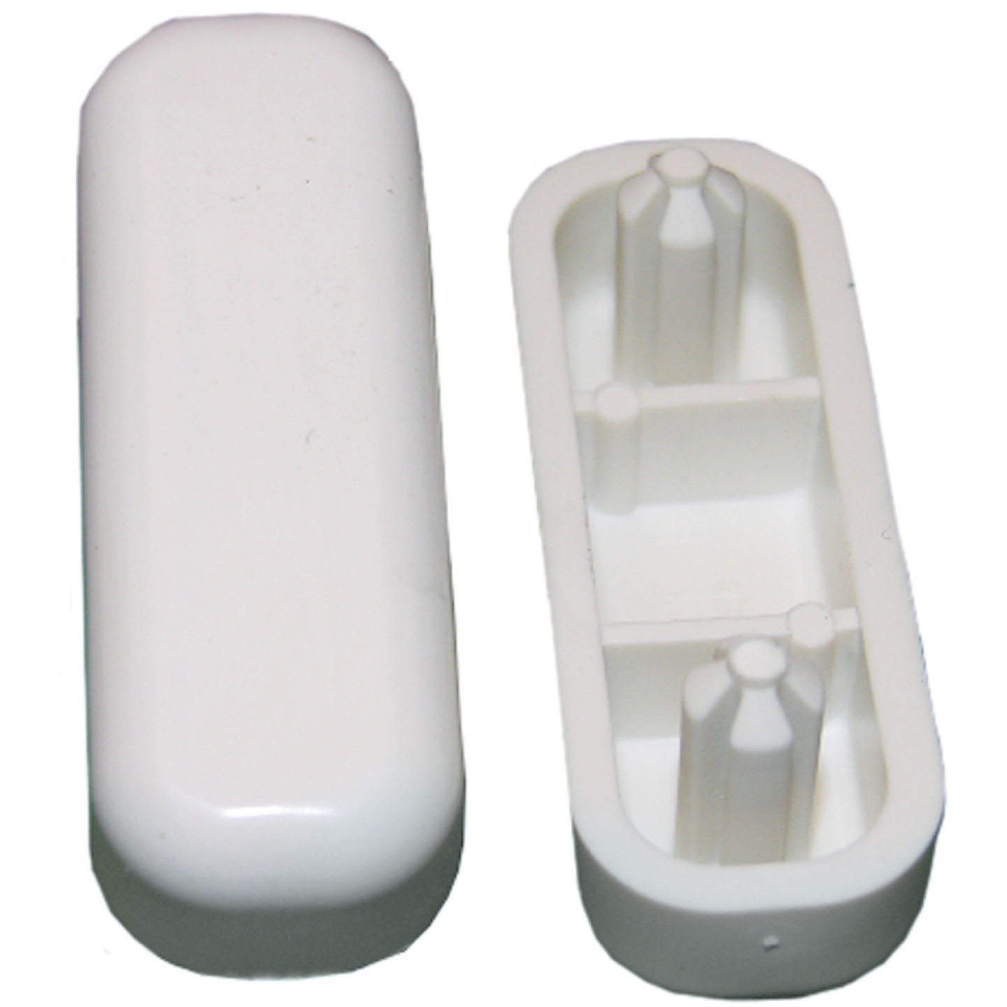 Lasco 3/4" x 1-3/16" White Plastic Toilet Seat Bumper Set Image 1