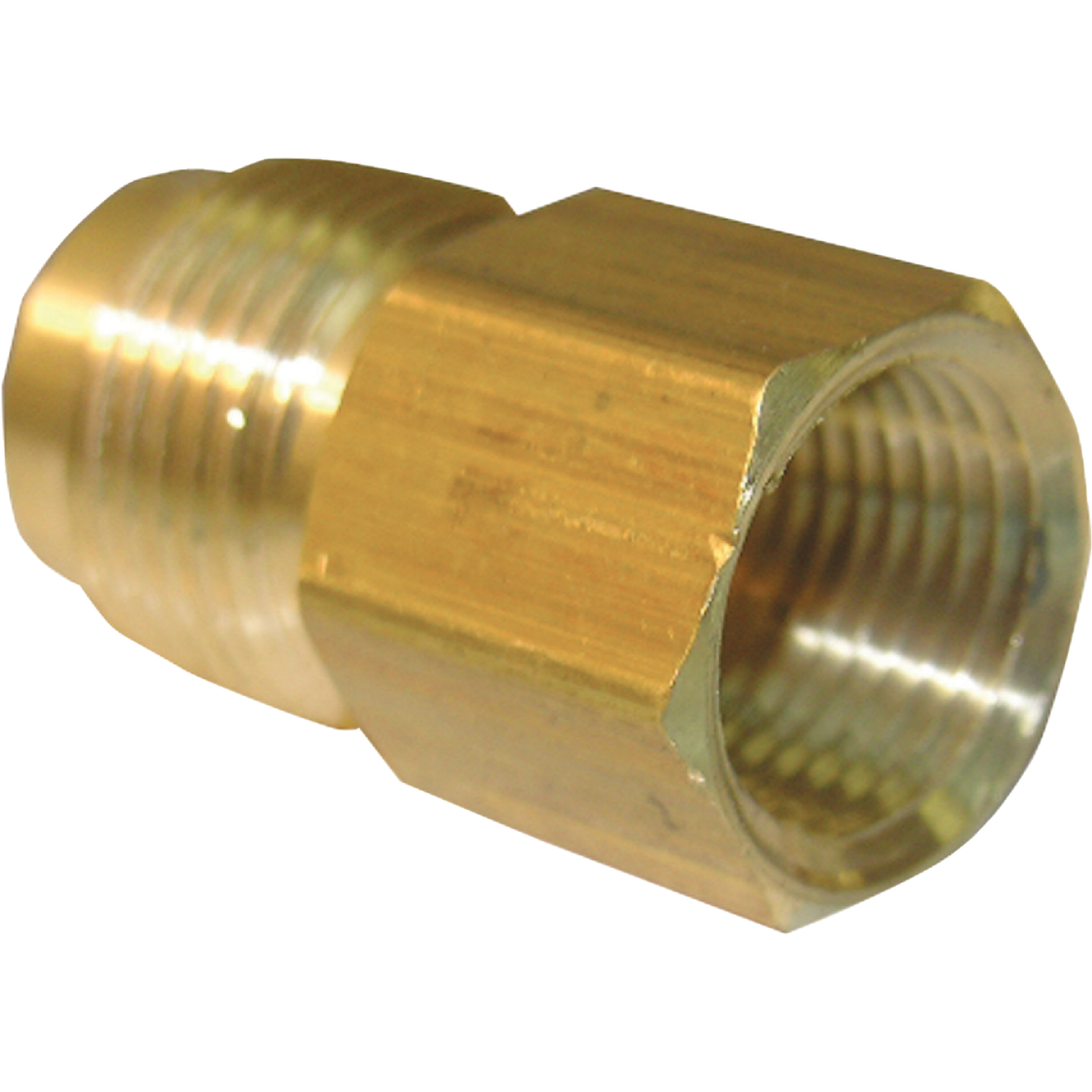Lasco 1/2 In. M x 1/2 In. FPT Brass Flare Adapter Image 1