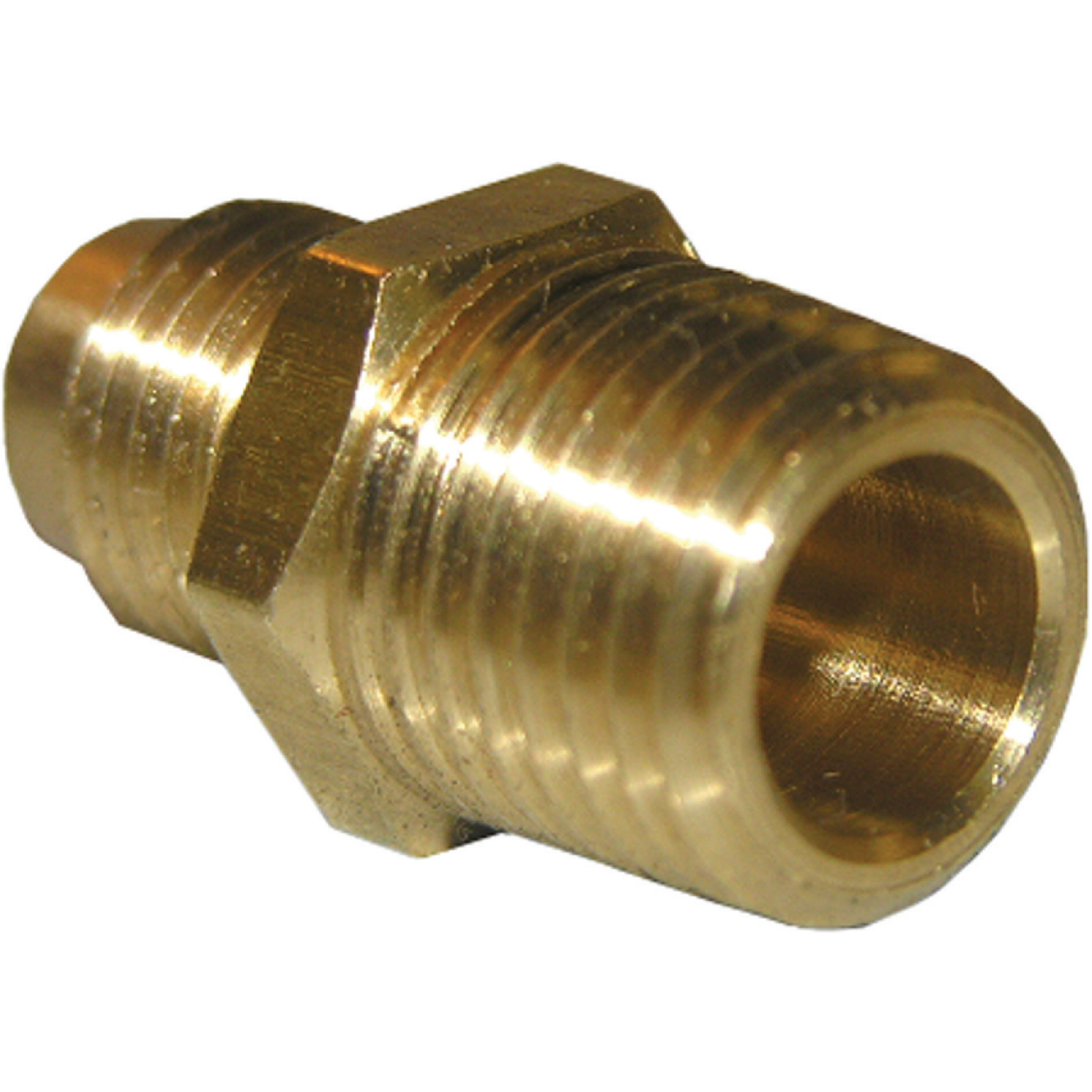 Lasco 1/4 In. M x 1/8 In. MPT Brass Flare Adapter Image 1