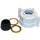 Lasco 1/2 In. FPT x 3/8 In. OD Tube White Plastic Slip Joint Nut and Washer Image 1