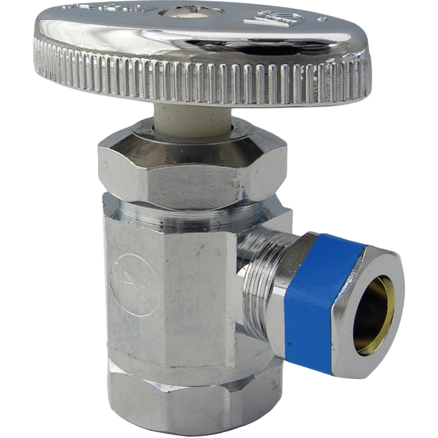Lasco 1/2 In. FIP Inlet x 3/8 In. Compression Outlet Multi-Turn Style Angle Valve Image 1