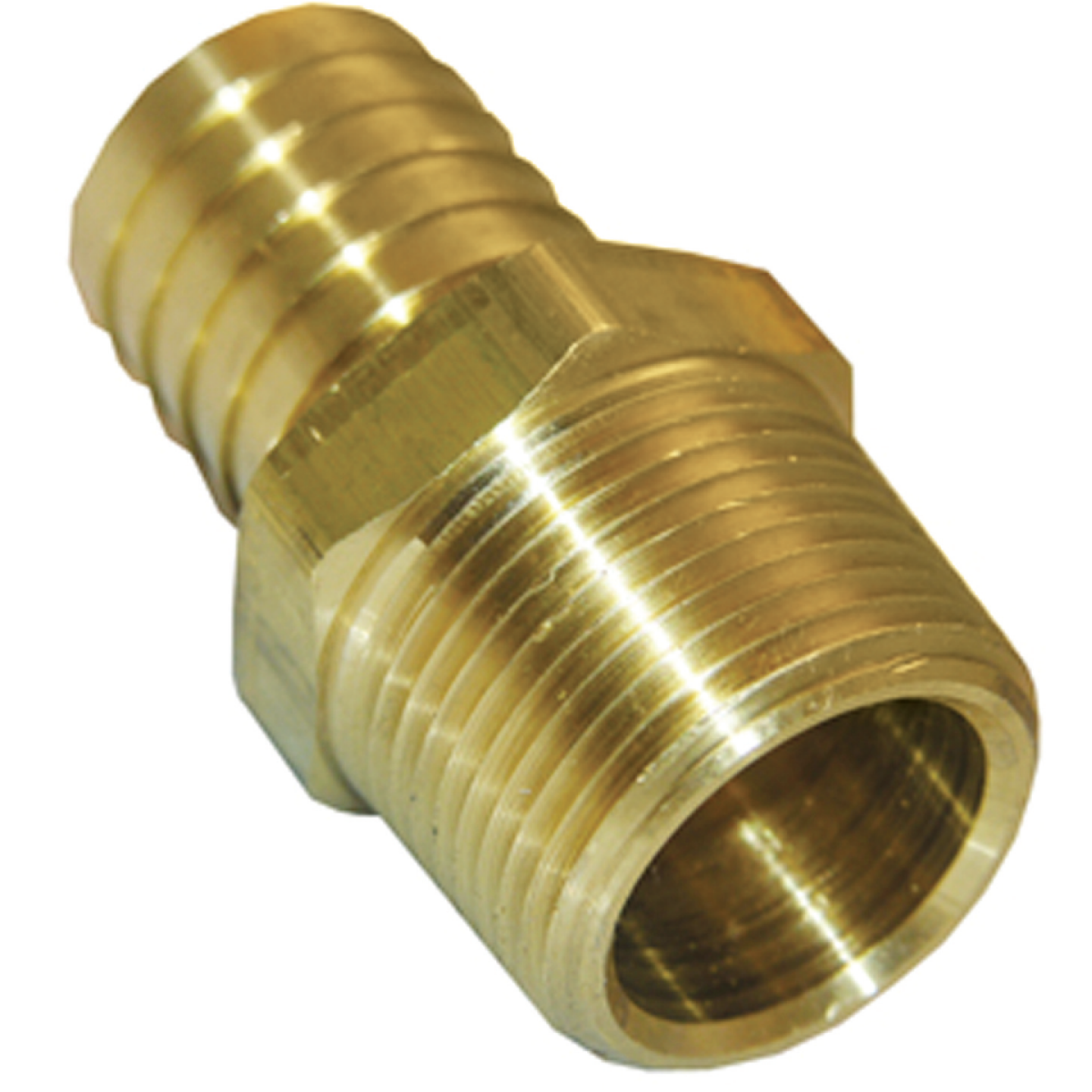 Lasco 1/2 In. MPT x 3/4 In. Brass Hose Barb Adapter Image 1