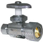 Lasco 5/8 In. Comp Inlet x 3/8 In. Comp Outlet Brass Straight Stop Valve Image 1