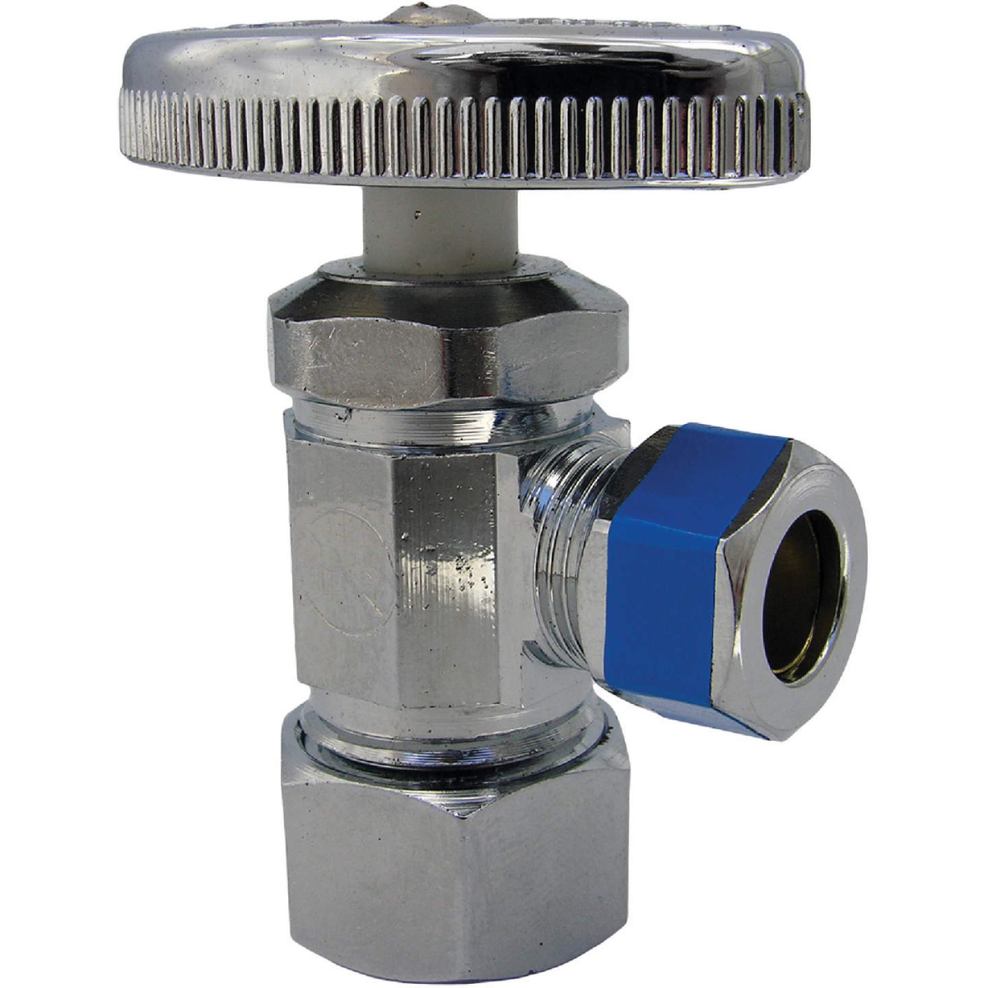 Lasco 5/8 In. CTComp Inlet x 3/8 In. Comp Outlet Multi Turn Style Angle Valve Image 1