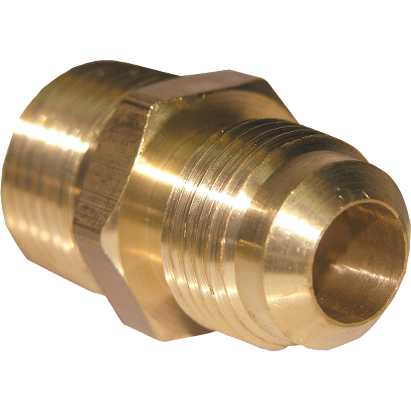 Lasco 1/2 In. M x 1/2 In. MPT Brass Flare Adapter Image 1
