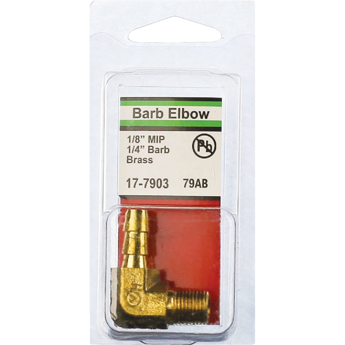 Lasco 1/8 In. MPT x 1/4 In. Hose Barbed 90 Deg. 90 Deg. Brass Elbow (1/4 Bend) Image 2