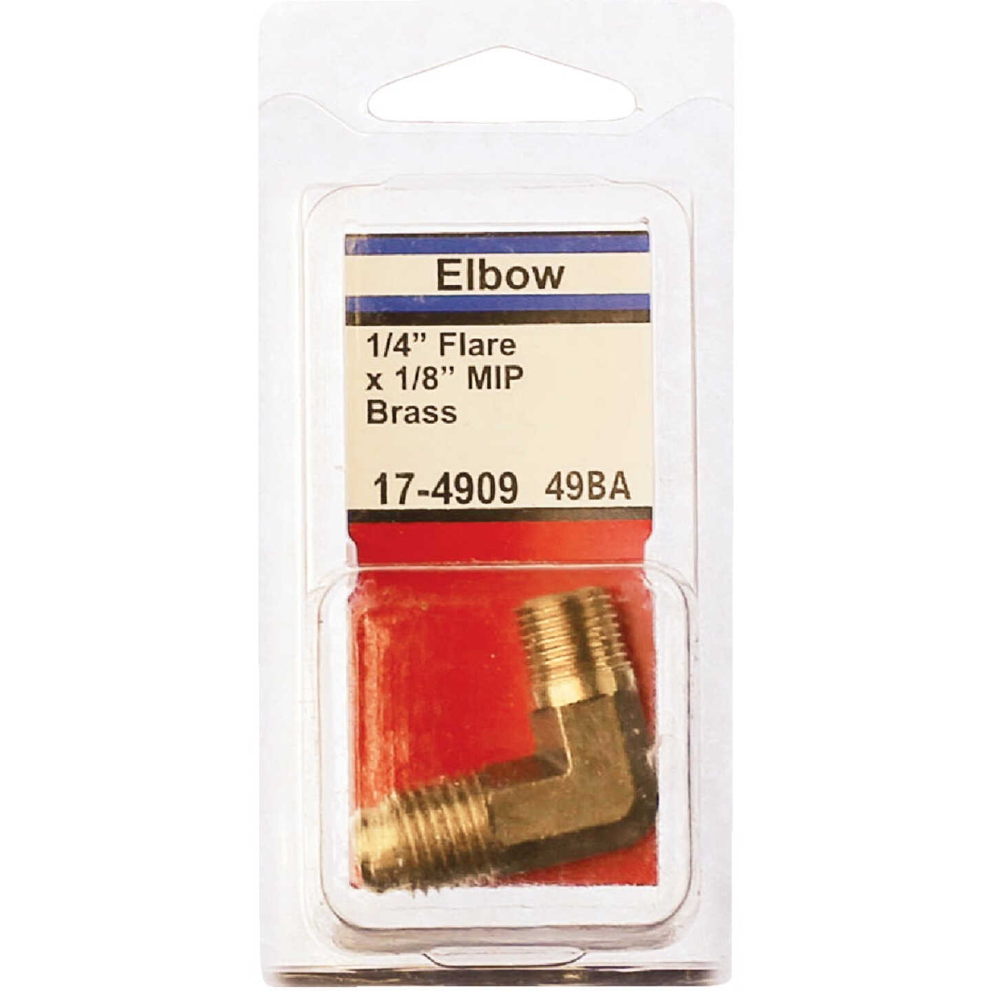 Lasco 1/4 In. MFL x 1/8 In. MPT 90 Deg. Flare Brass Elbow (1/4 Bend) Image 2