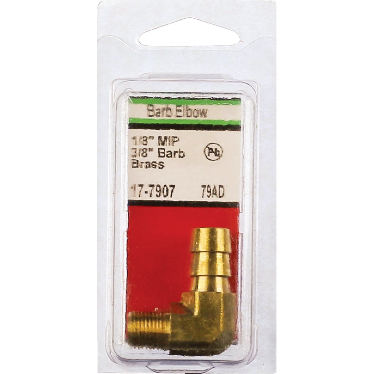 Lasco 1/8 In. MPT x 3/8 In. Hose Barbed 90 Deg. Brass Elbow (1/4 Bend) Image 2