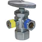 Lasco 5/8 In. C Inletx3/8 In. C Outletx1/4 In. C Outlet Multi Turn Style Angle Valve Image 1