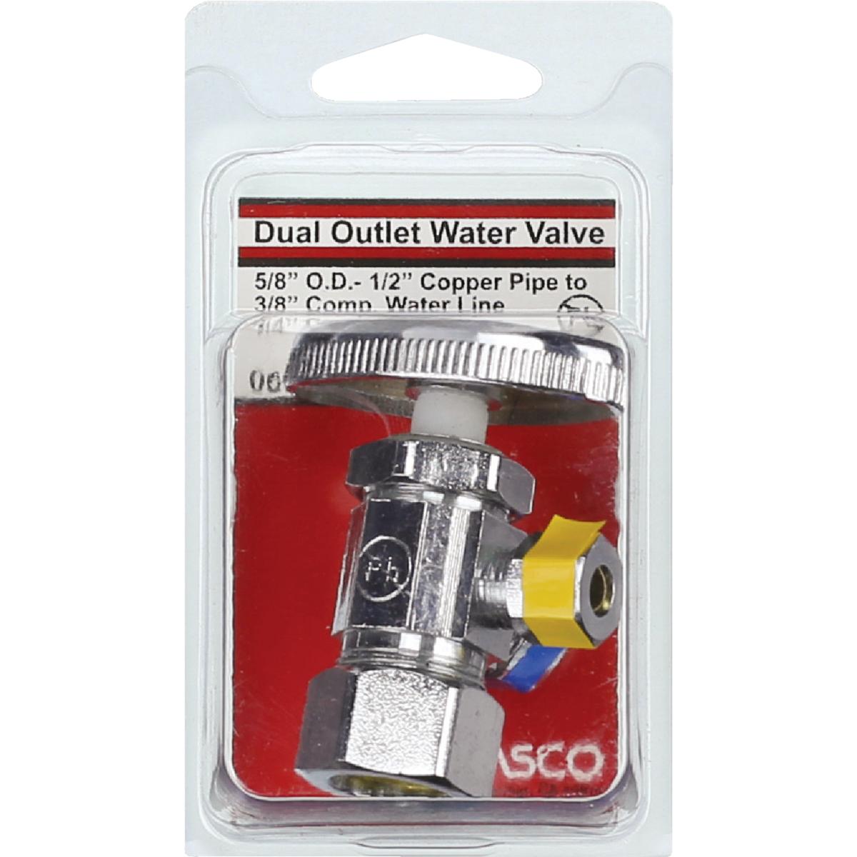 Lasco 5/8 In. C Inletx3/8 In. C Outletx1/4 In. C Outlet Multi Turn Style Angle Valve Image 2