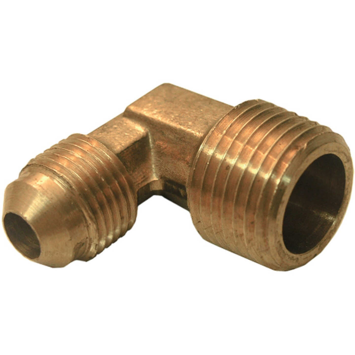 Lasco 3/8 In. MFL x 3/8 In. MPT 90 Deg. Flare Brass Elbow (1/4 Bend) Image 1