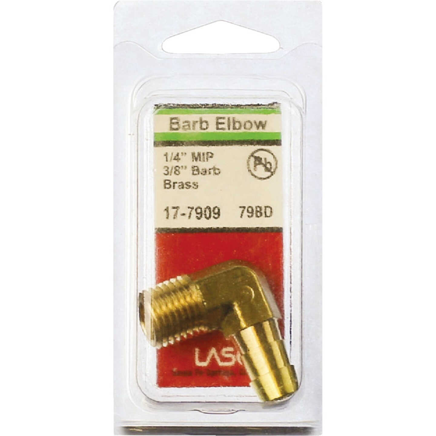 Lasco 1/4 In. MPT x 3/8 In. Hose Barbed 90 Deg. Brass Elbow (1/4 Bend) Image 2