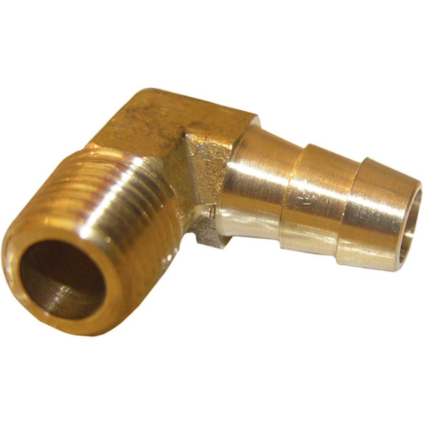 Lasco 3/8 In. MPT x 3/8 In. Hose Barbed 90 Deg. Brass Elbow (1/4 Bend) Image 1