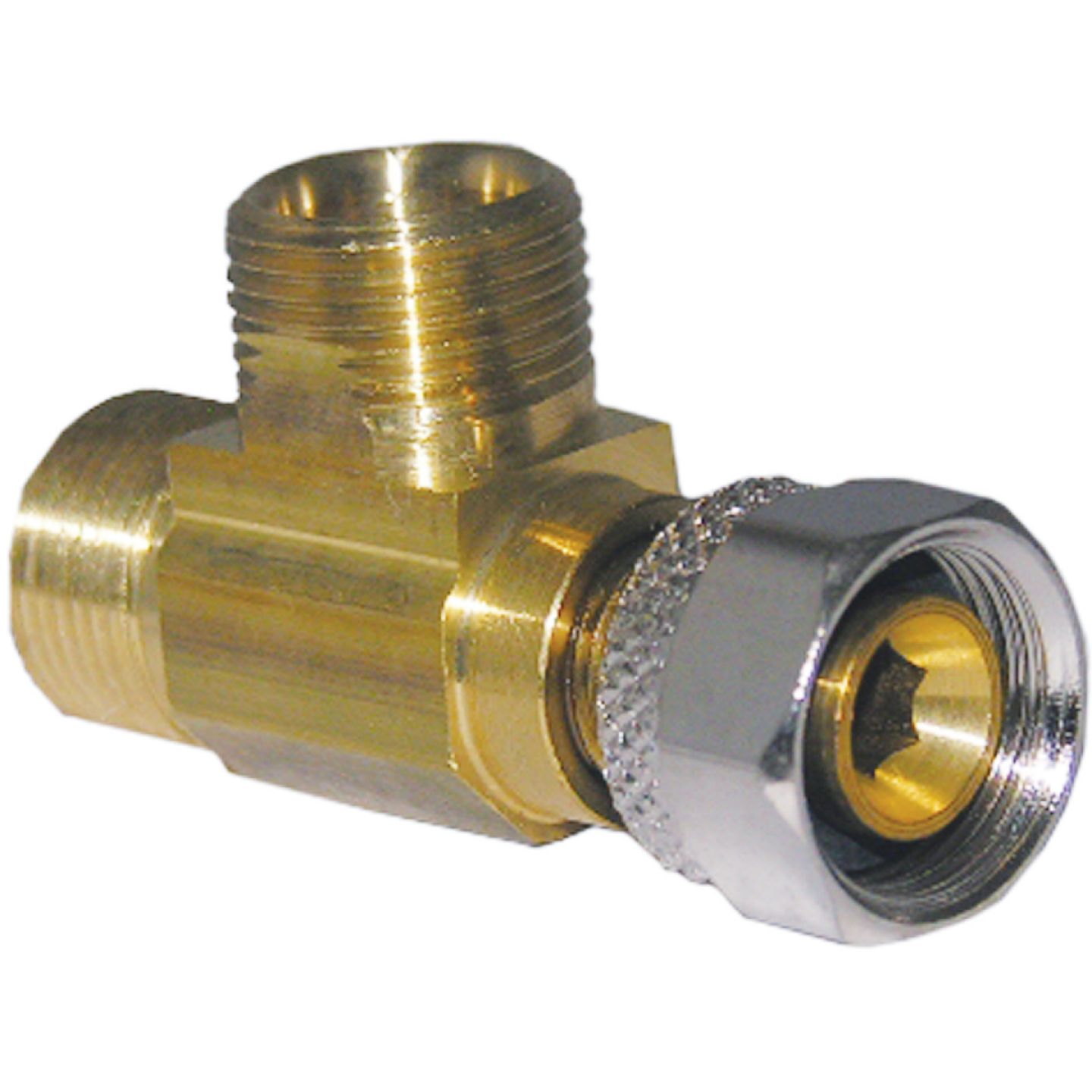 Lasco 3/8 In. FC Inlet x 3/8 In.C Outlet x 3/8 In.C Outlet Brass Extender Tee Image 1