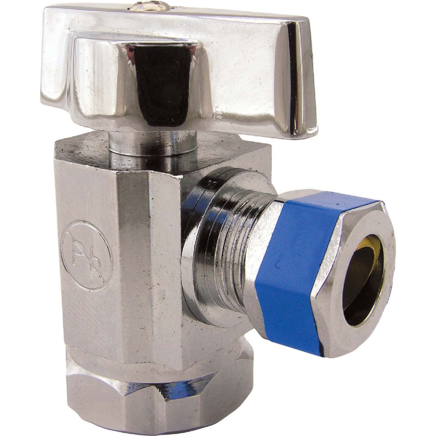 Lasco 1/2 In. IP Inlet x 3/8 In. C Outlet 1/4 Turn Angle Valve Image 1