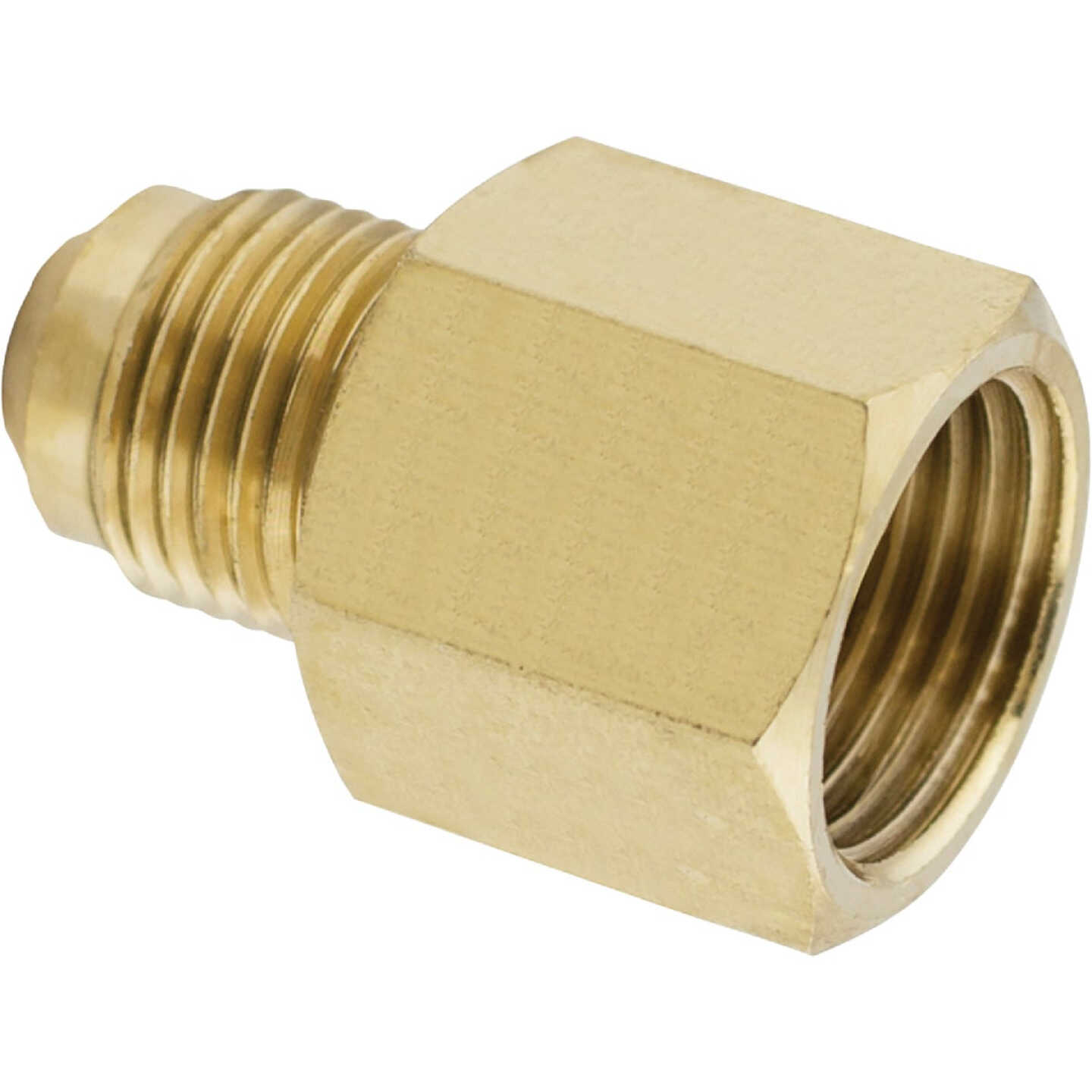 Lasco 1/2 In. F x 3/8 In. M Brass Flare Adapter Image 1