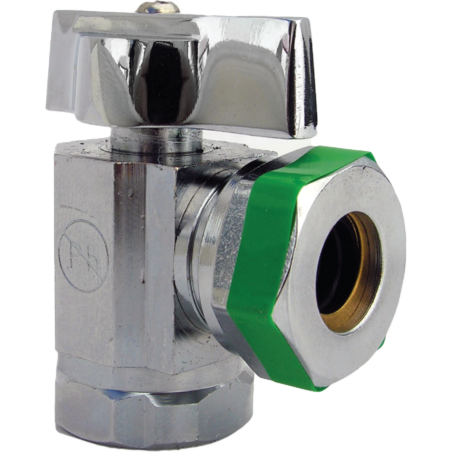 Lasco 1/2 In. IP Inlet x 1/2 In. IP Outlet 1/4 Turn Angle Valve Image 1