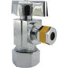 Lasco 5/8 In. Copper C Inlet x 1/4 In. C Outlet 1/4 Turn Angle Valve Image 1
