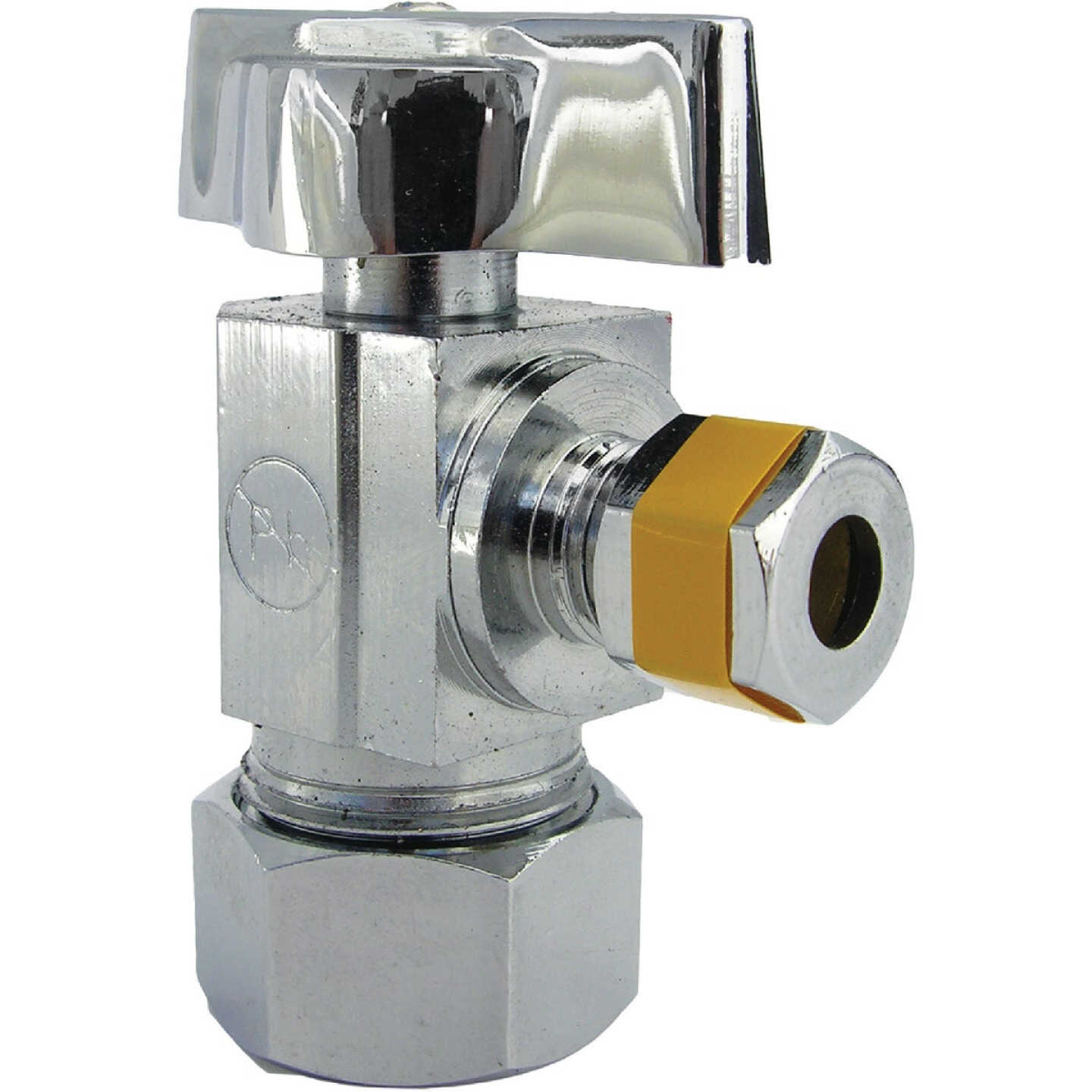 Lasco 5/8 In. Copper C Inlet x 1/4 In. C Outlet 1/4 Turn Angle Valve Image 1